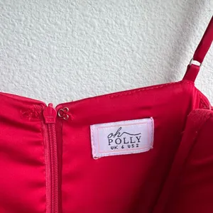 Oh Polly Lace Bustier Corset Mini Ruched Dress Fire Red Size US 2 / XS thumbnail 7