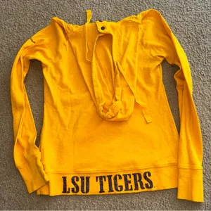LSU Tigers yellow Columbia long sleeve hooded shirt, size Small thumbnail 5