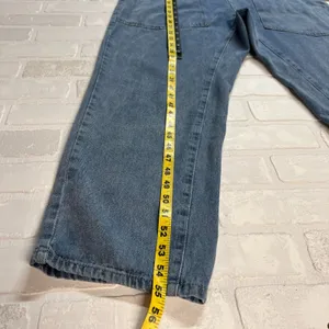 Denim Jean Baggy Overall Jumpsuit Womens Small Blue Sleeveless Adjustable Straps thumbnail 14