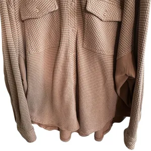 Aerie LumberJane Waffle Shirt Shacket XL Oversized Button Down Slouchy thumbnail 7