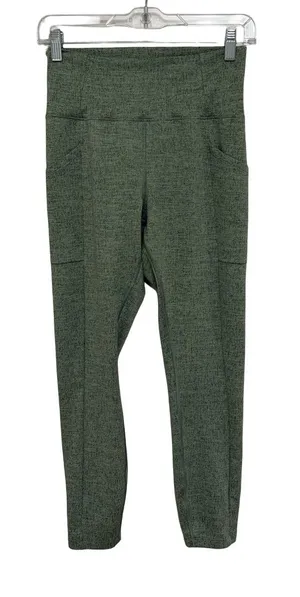 REI Co-Op Women’s High Rise Pocket Ankle Leggings in Textured Green - Size M thumbnail 1