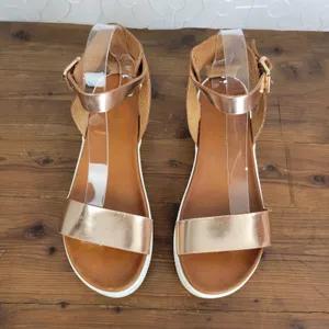 Altar'd‎ States Womens Sandals Sz 7.5 Rose Gold Ankle Strap Hook & Loop Platform thumbnail 4
