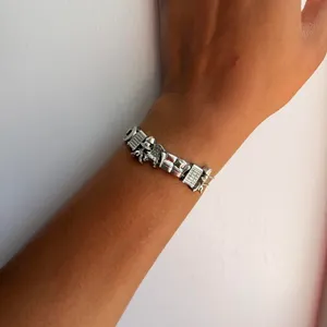 Silver Tone Furniture Themed Sliding Charm Bracelet thumbnail 4