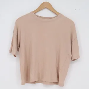 SO T-Shirt Womens S Boxy Tan Short Sleeve Cotton Casual Excellent thumbnail 1