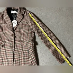 Petal + Pup Brandy Blazer XS Brown Houndstooth Jacket NWT Workwear thumbnail 5