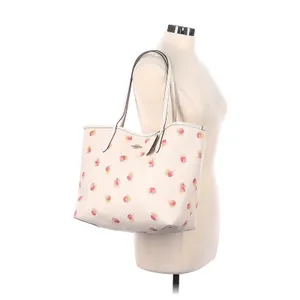 COACH Chalk Multi Poppy Floral City Tote Bag thumbnail 2