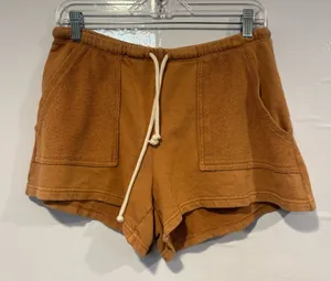 Aerie Brown Athletic Shorts with terry cloth‎ detailing thumbnail 1