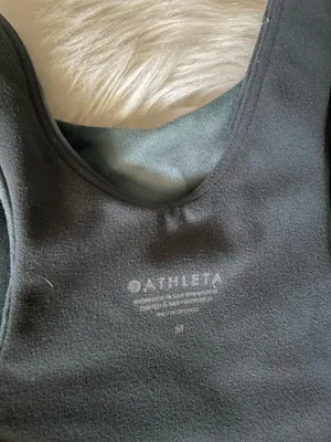 Athleta Womens Conscious Crop Top Tie Dye Printed Built in Bra Black thumbnail 8