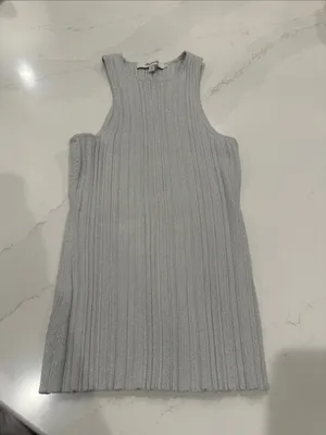 Madewell shimmery silver sweater tank size XS‎ thumbnail 2