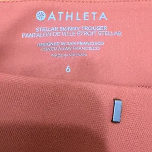 Athleta Stellar Skinny Trouser Size 6 Ancient Mahogany Zip Pockets Luxe Fabric thumbnail 6