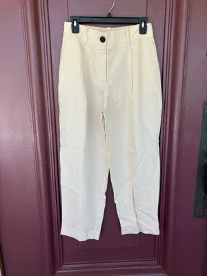 Zara women’s pleaded elastic waist pants thumbnail 3