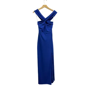 Lulus Head to Cocktail Hour Royal Blue Halter Neck Maxi Dress size M NWT thumbnail 3