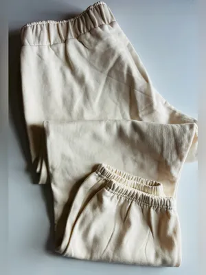 Pact • Women's Cream Elastic-Waist Jogger Pants thumbnail 3