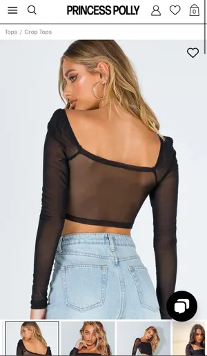 Long Sleeve Crop Top thumbnail 4