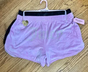Juicy Couture | Embellished Velour Graphic Pajama Shorts 2 Pairs NWT Size XL thumbnail 3