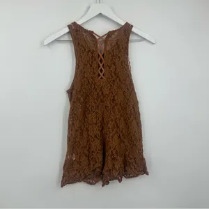 American Eagle Outfitters Boho Lace Tank Top Size XS Fairy Festival Sheer thumbnail 6