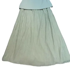 Moon River Womens Strapless Maxi Dress Sage Green Textured Skirt Boho Small thumbnail 5