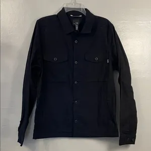 Vuori men’s Ripstop Jacket Charcoal Button Down Jacket Medium thumbnail 1