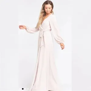 Show Me Your Mumu Lady Long Sleeve Wrap Dress Show Me The Ring Crisp Size XXS thumbnail 2