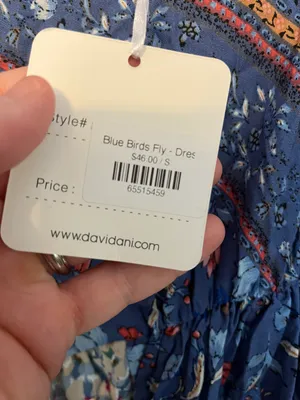Davi & Dani Blue Floral Boho Dress Size S thumbnail 2