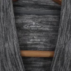 St. Johns Bay Pullover Womens L Active Space Dye Gray Thumbhole Excellent thumbnail 2