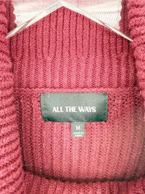 All the Ways Delta Chunky Knit Turtleneck Tunic Sweater M thumbnail 6