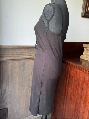 21 Saints Women's Black Ruched Front Cutout Dress nwt large thumbnail 3