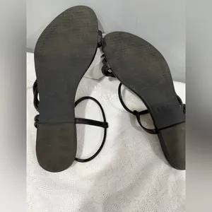 Black Women's Strappy Sandals Size 7 thumbnail 3