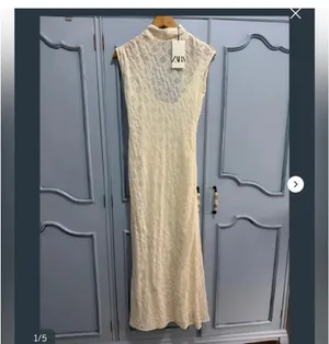 Zara White Cap-Sleeve Maxi Dress thumbnail 2