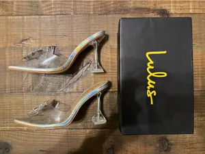Lulus Silver Holographic Pointed Toe Heels thumbnail 3
