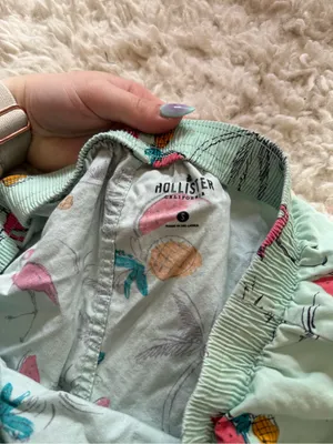 Hollister Light Green Tropical Print Boxer Shorts thumbnail 3