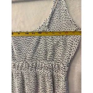 Abercrombie‎ & Fitch White Polka Dot Pleated Smocked Cami Peplum Top Large thumbnail 9