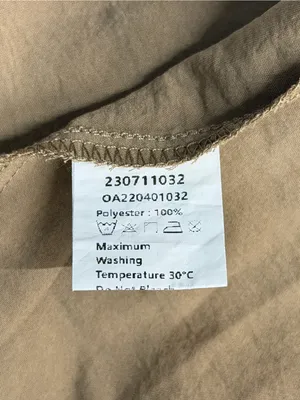 Commense oversized button down blouse small tan fall capsule minimalist Flawed thumbnail 9