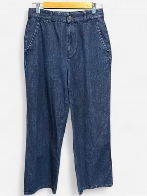Jenni Kayne High Rise Wide Leg Denim Trouser Jeans 100% Cotton Size 2 thumbnail 4