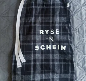 Ryse 'N Schein black and gray plaid sweatpants Size L thumbnail 2
