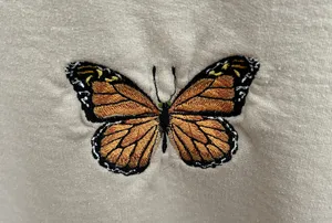 Tan Butterfly Crewneck Sweatshirt thumbnail 2