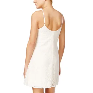 NWT Emerald Sundae Juniors Lace Slip Spaghetti Strap Dress Ivory Off White XXS thumbnail 2