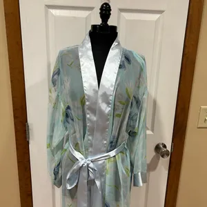 Valerie Stevens Sheer Floral Robe – Size M thumbnail 7