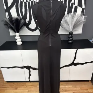 Sans Souci Black Cutout Maxi Dress Women's XS Sleeveless Bodycon Evening thumbnail 7