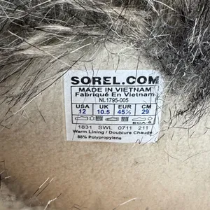 Sorel Winter Boots Womens‎ 12 Gray Quilted Waterproof Faux Fur Lace Up Snow thumbnail 2