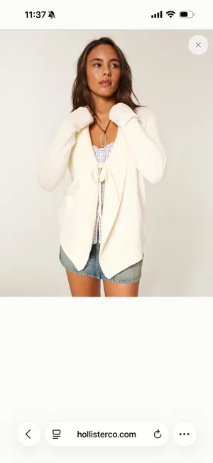 Hollister Boho Tie Front Cardigan thumbnail 2