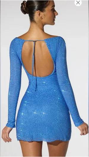 Oh Polly rhinestone mini dress thumbnail 2