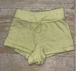 Free People Intimately Pullon Shorts Womens Cable Knit Lounge Mini Yellow Size S thumbnail 1