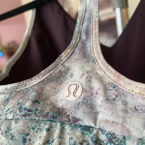 Lululemon‎ reversible retreat bra size 4 new sugar crush purple blue thumbnail 5