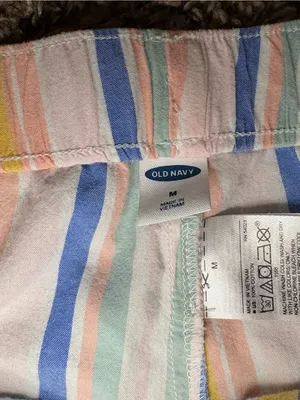 Old Navy Pastel Striped Pajama Pants Size M thumbnail 3