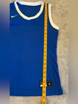 Nike women’s Blue & White Sleeveless Basketball Jersey Size Small thumbnail 6