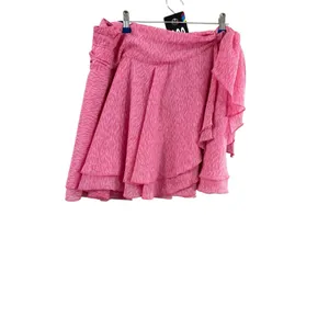 Aerie Pink Tiered Ruffle Mini Skirt Women's Size Large thumbnail 4