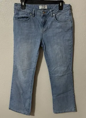 We The Free People Jeans Women's Size 29 Blue Bootcut‎ Straight Light Wash Denim thumbnail 1