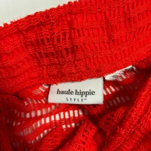 Haute Hippie Style‎ Pants Red Crochet Wide Leg Beach Coverup Boho Beach Resort M thumbnail 7