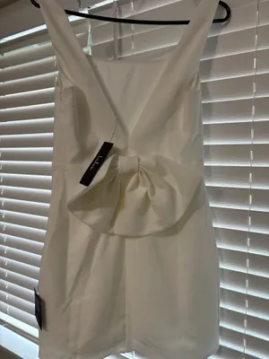 Lulus Blissfully Beaming White Sleeveless Bow Mini Dress thumbnail 5